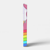 Heldere kleurrijke Unicorn en regenboogkunst Case-Mate iPhone Case (Achterkant / Links)