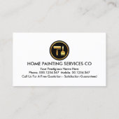 Heldere kleurrijke verfkleuren schilder visitekaartje (Achterkant)