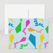 Heldere kleurrijke vliegers in de lucht briefkaart (Voorkant / Achterkant)