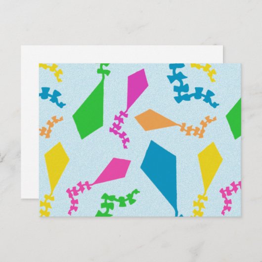 Heldere kleurrijke vliegers in de lucht briefkaart (Voorkant / Achterkant)