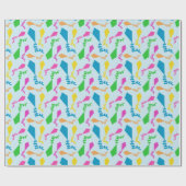 Heldere kleurrijke vliegers in de lucht cadeaupapier (Vlak)