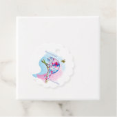 Heldere kleurrijke waterverf kameleon en bij. bedankjes labels (In situ)