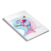 Heldere kleurrijke waterverf kameleon en bij. notitieboek (Rechterzijde)