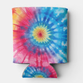 Heldere kleurrijke Waterverf Tie Dye Blikjeskoeler (Achterkant)