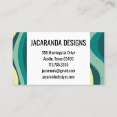 Heldere Kleurrijke Waves Handgemaakte ORDE DANK U Visitekaartje (Achterkant)