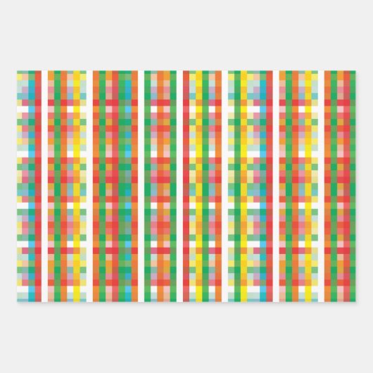 Heldere kleurrijke wensen | Kerstvakantie Inpakpapier Vel (Voorkant 3)