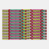 Heldere kleurrijke wensen | Kerstvakantie Inpakpapier Vel (Voorkant 2)