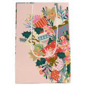 Heldere kleurrijke wensen | Kerstvakantie Medium Cadeauzakje (Achterkant)