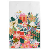 Heldere kleurrijke wensen | Kerstvakantie Medium Cadeauzakje (Voorkant)