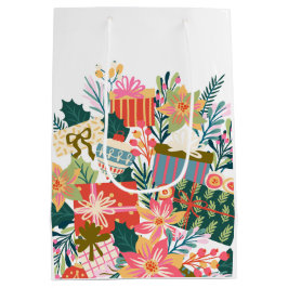 Heldere kleurrijke wensen | Kerstvakantie Medium Cadeauzakje