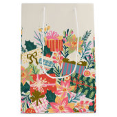 Heldere kleurrijke wensen | Kerstvakantie Medium Cadeauzakje (Achterkant)