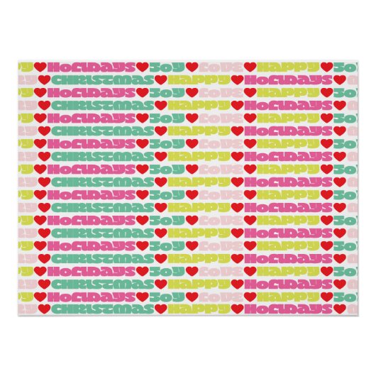 Heldere kleurrijke wensen | Kerstvakantie Perfect Poster (Voorkant)