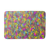 Heldere kleurrijke wervelingen op donkergrijs gehe badmat (Voorkant)