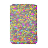 Heldere kleurrijke wervelingen op donkergrijs gehe badmat (Voorkant Verticaal)