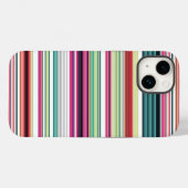 Heldere kleurrijke witte strepen Case-Mate iPhone case (Achterkant (horizontaal))