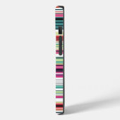 Heldere kleurrijke witte strepen Case-Mate iPhone case (Achterkant / Links)
