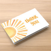 Heldere kleurrijke zonneschijn boho waterverf bedankkaart