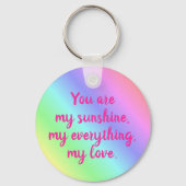 Heldere kleurverloop Ombre Regenboog Kleurrijke na Sleutelhanger (Achterkant)