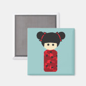 Heldere Kokeshi magneet (Voorkant / Achterkant)