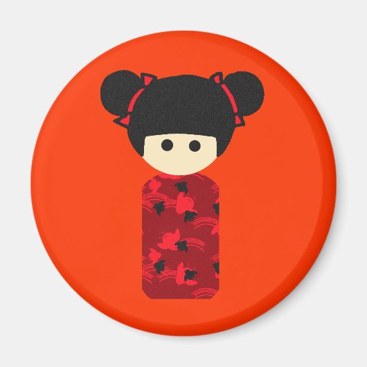 Heldere Kokeshi magneet (Voorkant)