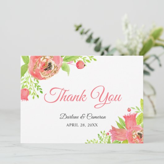 Heldere koraalroze botanische tuin bedankt (Staand voorkant)