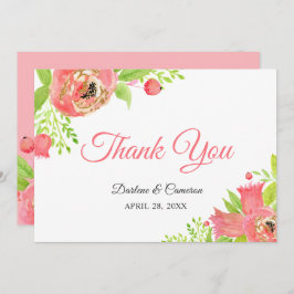 Heldere koraalroze botanische tuin bedankt