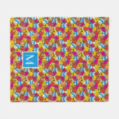 Heldere lachende gezichten | Monogram Fleece Deken (Voorkant (Horizontaal))