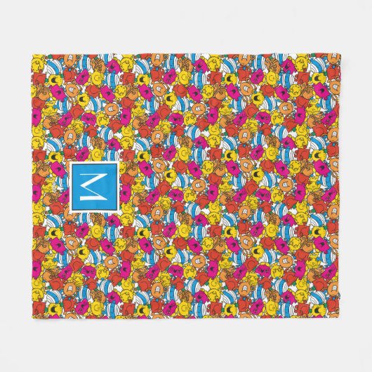 Heldere lachende gezichten | Monogram Fleece Deken (Voorkant (Horizontaal))