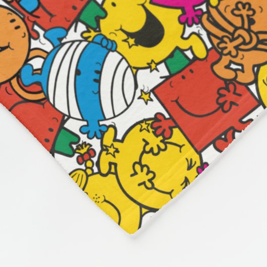 Heldere lachende gezichten | Monogram Fleece Deken (Hoek)