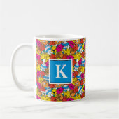 Heldere lachende gezichten | Monogram Koffiemok (Links)