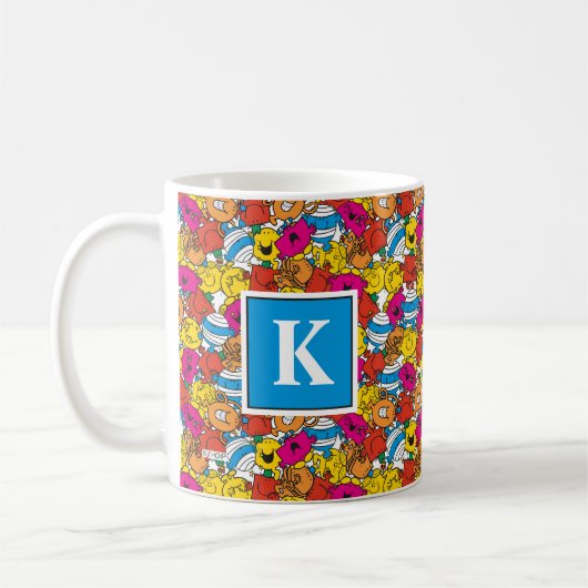 Heldere lachende gezichten | Monogram Koffiemok (Links)