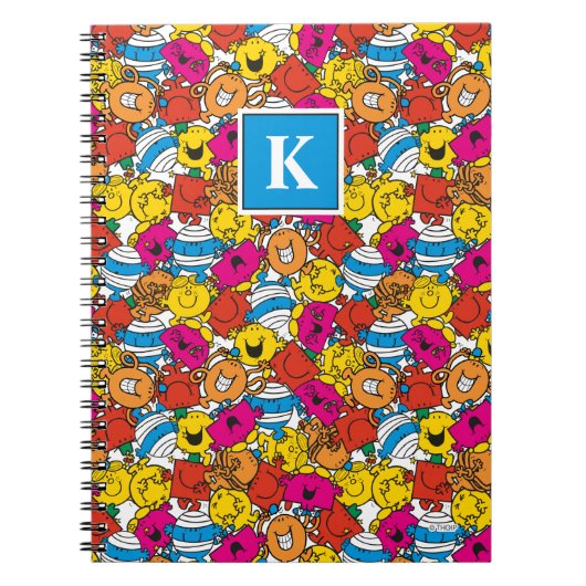 Heldere lachende gezichten | Monogram Notitieboek (Voorkant)