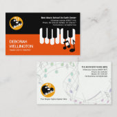 Heldere lagen die piano Keys muziekdocent afspelen Visitekaartje (Voorkant / Achterkant)