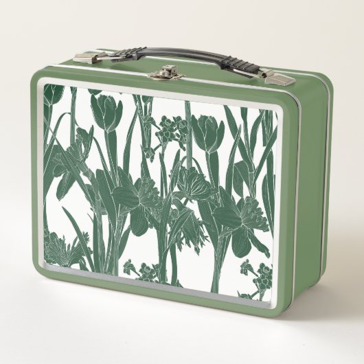 Heldere lente narcissen, tulpen illustratie. (Voorkant)