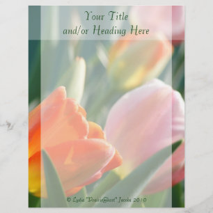 Heldere lente Tulpen Letterhead Briefhoofd
