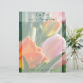 Heldere lente Tulpen Letterhead Briefhoofd (Staand voorkant)
