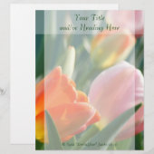 Heldere lente Tulpen Letterhead Briefhoofd (Voorkant / Achterkant)