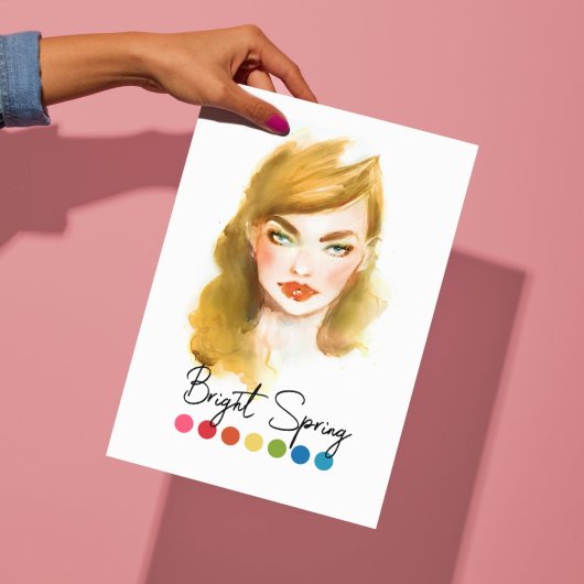 Heldere lentetype Seizoensgebonden Kleurenanalyse  Poster