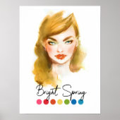 Heldere lentetype Seizoensgebonden Kleurenanalyse  Poster (Voorkant)