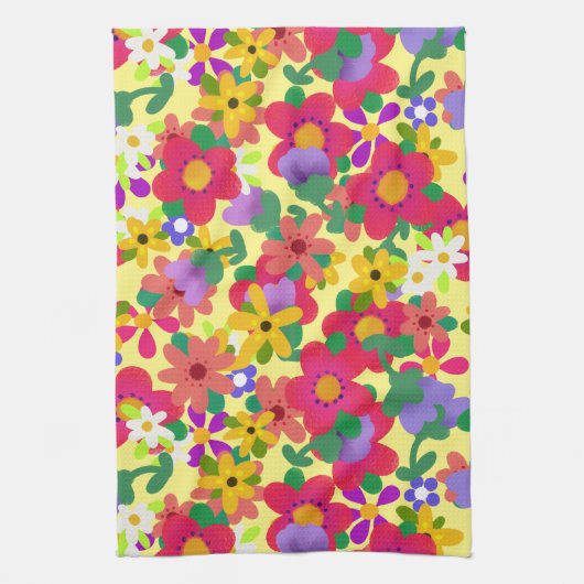 Heldere lentevloeren die u  aanpast theedoek (Verticaal)