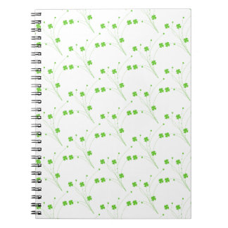 Heldere lentgroene bloemen, kleine Floral afdrukke Notitieboek