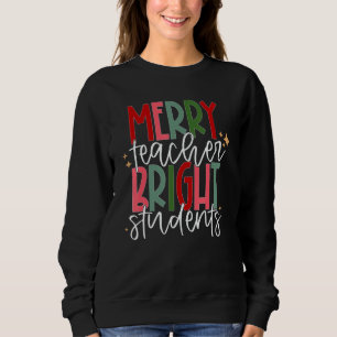Heldere leraar voor vrolijke studenten Kerstleraar Trui