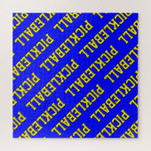 Heldere Leuke Levendige Geel Blauw Tegelende PICKL Legpuzzel (Horizontaal)