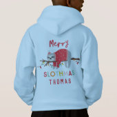 Heldere leuke luiaard kerst (Achterkant)