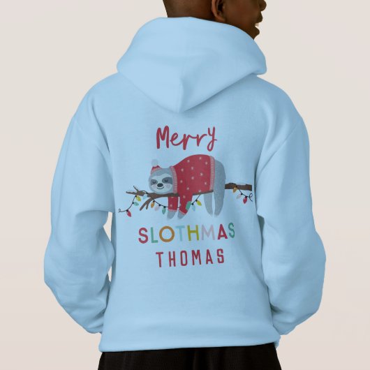 Heldere leuke luiaard kerst (Achterkant)