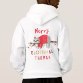 Heldere leuke luiaard kerst (Achterkant)