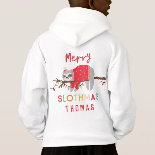 Heldere leuke luiaard kerst (Achterkant)