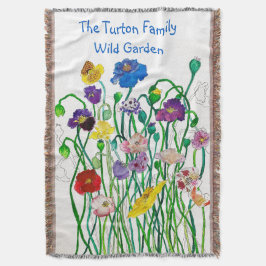 Heldere leuke veelkleurige fantasierijke Wild Popp Deken