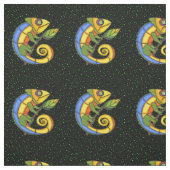 Heldere levendige Abstracte hagedissen die Stippen Stof (Swatch)