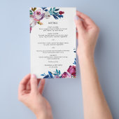 Heldere levendige bloemen moderne budget bruiloft  flyer (Hand)
